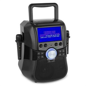 Auna Stage Hero karaoke rendszer, DVD, 7", TFT kijelző, 2 mikrofon, 25 W RMS kép