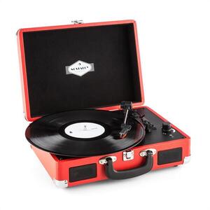 Auna Peggy Sue, vörös, retro gramofon, vinil LP, USB, line out kép