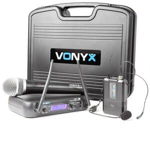 Vonyx WM73C, vezeték nélküli 2 csatornás UHF adó rendszer kép