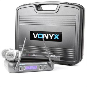 Vonyx WM73, vezeték nélküli 2 csatornás UHF adó rendszer kép