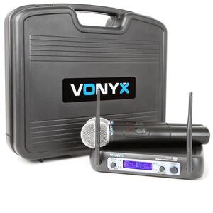 Vonyx WM512, 2 csatornás VHF adó rendszer, koffer mellékelve kép