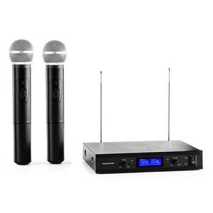 Auna Pro VHF-400 Duo 1, 2 csatornás VHF vezeték nélküli mikrofon, 1x vevőkészülék + 2x kézi mikrofon kép
