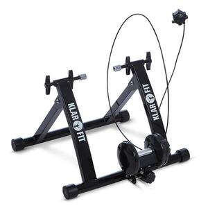 KLARFIT Tourek, fekete, bicikli, szobakerékpár, otthoni edzőgép, 26/28 hüvelyk, 100 kg, acél kép