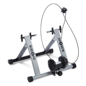 KLARFIT Tourek, ezüst, bicikli, szobakerékpár, otthoni edzőgép, 26/28 hüvelyk, 100 kg, acél kép