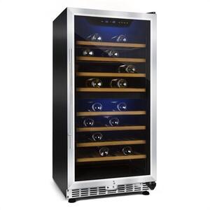 Klarstein Reserva 73D borhűtő 200L 73 palack, 2 zóna, nemesacél, fekete kép