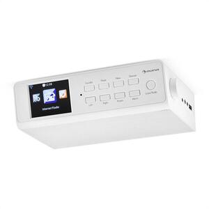 Auna KR-190, fehér, konyhai internetrádió, beépíthető, WIFI, vezérlés alkalmazással, 3, 2" TFT kijelző kép