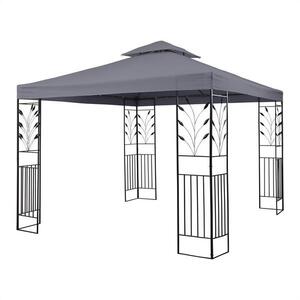 Blumfeldt Odeon Grey, sötétszürke, kerti pavilon, lugas, acél, poliészter, 3 x 3 m kép