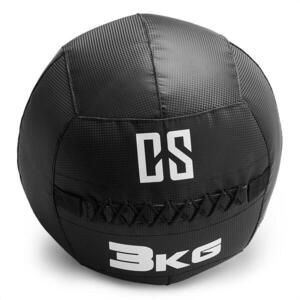 Capital Sports Bravor Wall Ball medicinlabda, PVC, dupla varrások, 3kg, fekete kép