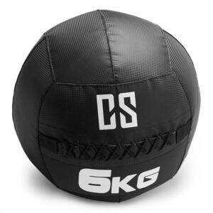Capital Sports Bravor Wall Ball medicinlabda, PVC, dupla varrások, 6kg, fekete kép