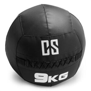 Capital Sports Bravor Wall Ball medicinlabda, PVC, dupla varrások, 9kg, fekete kép