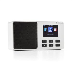 Auna IR-110 internet rádió, 2, 4" színes TFT kijelző, akkumulátor, W-LAN, USB, fehér kép