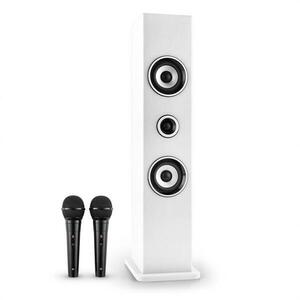 Auna Karaboom bluetooth hangfal USB AUXkaraoke 2 x mikrofon, fehér kép