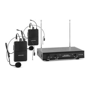 Auna Pro VHF-2-HS 2-csatornás VHF mikrofon készlet, 2x headset, 50m kép