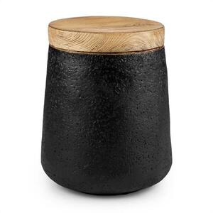 Blumfeldt Blockhouse Chair, betonoszlop alakú szék, kerti hokedli, fa/láva hatás kép