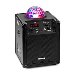 Ibiza Kube 60 hordozható bluetooth hangfal, USB, SD, AUX, FM, akkumulátor, fekete kép