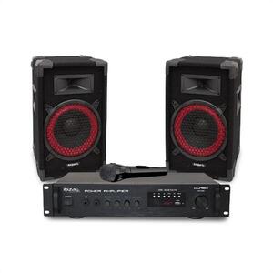 Ibiza DJ150, 150 W, audio diszkó készlet, 19“ PA erősítő, 2 x hangfal kép