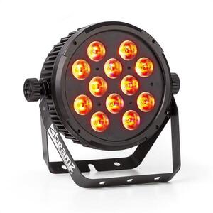 Beamz BT300 FlatPAR reflektor, 12 x 12W 6-in-1 LED, RGBAW-UV, DMX, IR távirányító kép