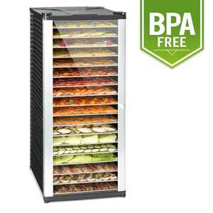 Klarstein Fruit Jerky 18, fekete, 1000 W, szárítógép, 18 emelet nemesacélból kép