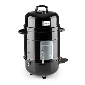 Klarstein Barney, elektromos grillsütő 3 az 1-ben, BBQ grill, smoker (füstölő), 1800W, 3 x 40 cm, hőmérő kép