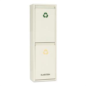Klarstein Ordnungshütter 2 szemetesláda, szelektív hulladékgyűjtő, 30 l (2 x 15 l), krémszínű kép