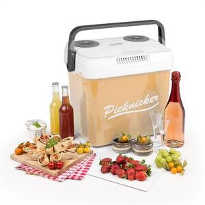 Klarstein Picknicker XL termo hűtődoboz, 32 l, A++, AC DC, szivargyújtó, bézs kép