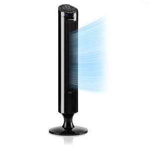 OneConcept Blitzeis, torony ventilátor, álló ventilátor, 40 W, 45° oszcilláció, fekete kép