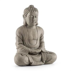 Blumfeldt Siddhartha szobor, 60 cm, üvegszálas cement, terméskő megjelenés kép