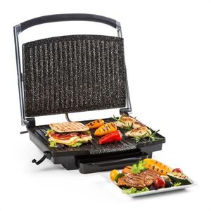 Klarstein Edelstein többfunkciós kontakt grill, panini grill, 2000 W, 240 ° C, fekete rozsdamentes acél kép