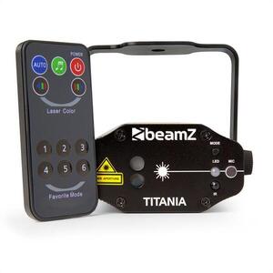 Beamz Titania dupla lézer, 200mW, RG Gobo, 3B lézer osztály, IR távirányító kép