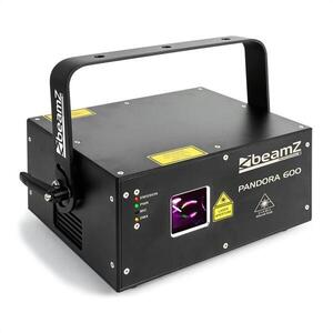 Beamz Pandora 600, lézerhatás, TTL RGB, MIC, ILDA, hangra érzékeny, master/slave, 400 mW kép