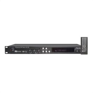 Power Dynamics PDC150 19" DVD/CD lejátszó, USB, koaxiális és optikai bemenet, 2 x MIC, IR távirányító kép