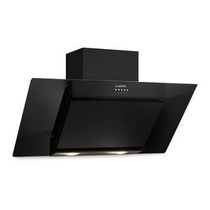 Klarstein Zola 90 páraelszívó, szabad tér a fejnek, 90 cm, 640 m³/h, LED, nemesacél, üveg, fekete kép