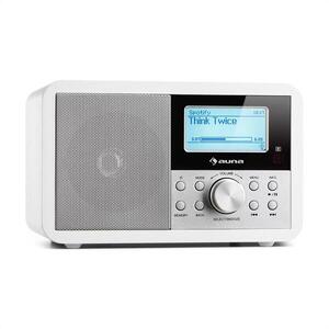 Auna Worldwide Mini internet rádió, WLAN, hálózati lejátszó, USB, MP3, AUX, FM tuner, fehér kép