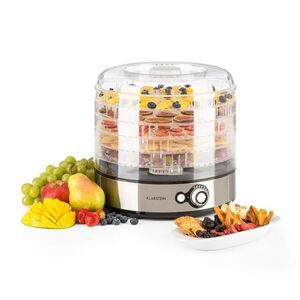 Klarstein Fruitower M gyümölcsszárító gép, 35-70°C, 5 polc, 200-240 W, nemesacél kép