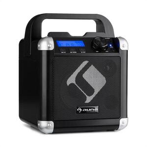 Auna BC-1 karaoke rendszer, bluetooth, akkumulátor, fogantyú, USB, AUX-IN, fekete kép
