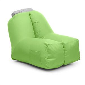 Blumfeldt AIRCHAIR, felfújható karosszék, 80x80x100 cm, hátizsák, mosható, poliészter, zöld kép