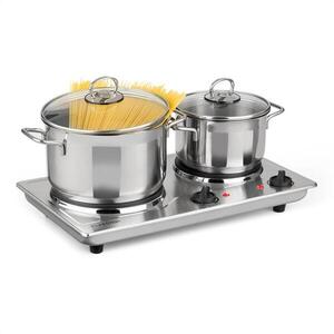 Klarstein Cookomaniac főzőlap, 2500 W, 2 főzőlemez, állapotjelző fények, nemesacél kép