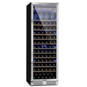 Klarstein Vinovilla Grande, nagy kapacitású borhűtő, 425 liter, 165 palack, 3 színű LED világítás kép