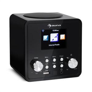 Auna IR-120 internet rádió, WiFi, DNLA, UPnP, app-control, fekete kép