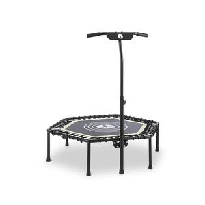KLARFIT Jumpanatic, fitnesz trambulin, 102 cm-es Ø, fogantyú, összecsukható, fehér kép