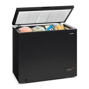 Klarstein Iceblokk 200, fagyasztóláda, fagyasztódoboz, A++, 200 liter, 2 felakasztható kosár, kerekek, fekete kép