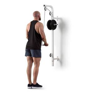 KLARFIT Hangman, csigás gép, falra szerelhető, 100 kg, 2, 5 m-es kábel, tricepsz rúd, fehér kép