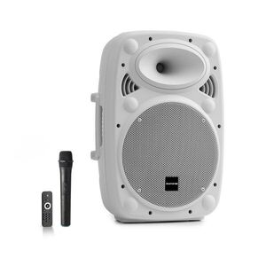 Auna Pro Streetstar 10, mobil PA rendszer, 10"-es (25.5 cm), UHF mikrofon, max. 400 W, fehér kép