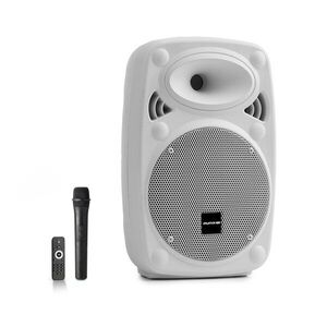 Auna Pro Streetstar 8, mobil PA rendszer, 8"-es (20 cm), UHF mikrofon, max. 400 W, fehér kép
