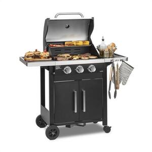 Klarstein Tomahawk 3.0 T, gáz grill, 3 x 3, 2 kW égő, 53 x 39 cm-es grill, nemesacél kép