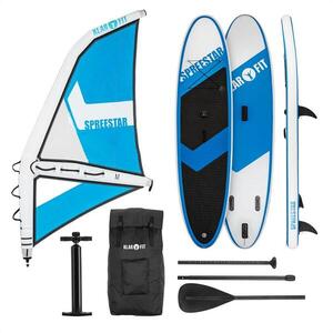 KLARFIT Spreestar WM, felfújható paddleboard, sup-board-set, 300x10x71, kék-fehér kép