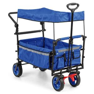 Waldbeck Easy Rider, húzható kocsi tetővel, 70 kg-ig, teleszkópos rúd, kék kép