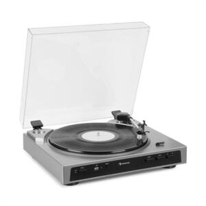 Auna Fullmatic, teljesen automata lemezjátszó, USB, előerősítő, ezüst kép