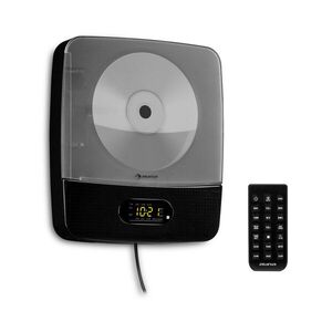 Auna Vertiplay, CD lejátszó, bluetooth, éjjeli lámpa, FM rádió, AUX, digitális óra, fekete kép