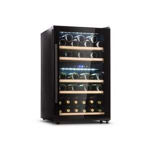 Klarstein Barossa 40D, borhűtő, 135 liter, 2 zóna, 41 palack, üvegajtó, érintőképernyős kép